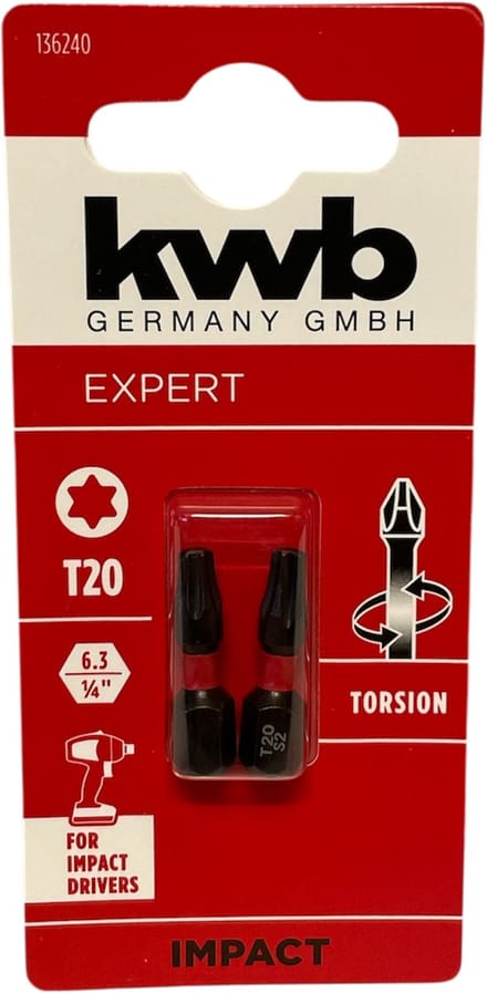 KWB 2 bitjes torsion 25 mm T20 s2