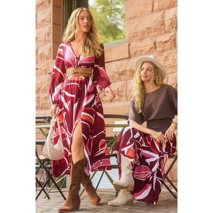 Vestido largo tropical Meadow Walk