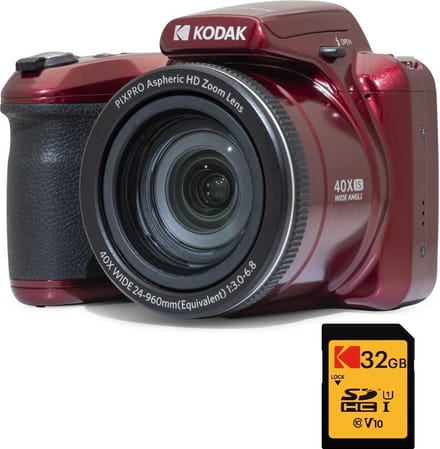 Kodak Pixpro AZ405 - Compactcamera - Rood - + 32GB geheugenkaart