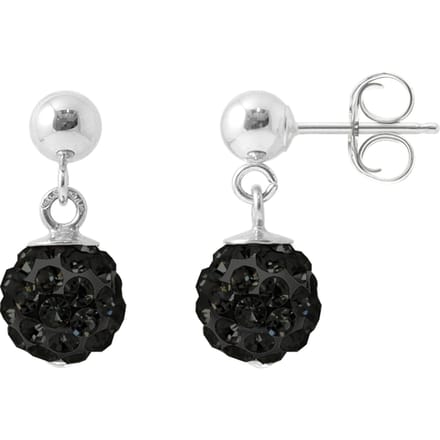 Black Crystal Sferen Hangers 6 mm Silver 925 - Pure Crystal