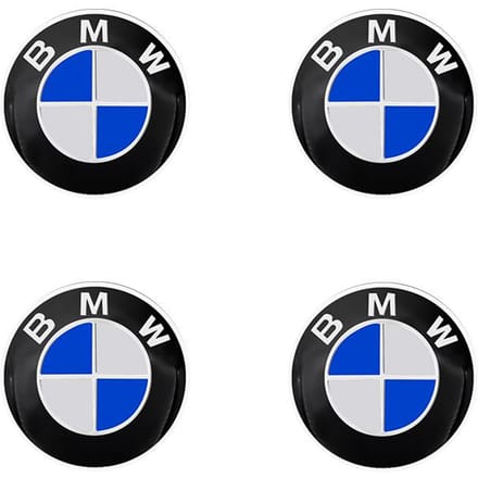 4 stuks 57mm Auto Wielnaafdop Velgkap Embleem Stickers Voor BMW F20 E36 E92 E87 E30 E46 E91 F31 X5 E53 E34 F11 E70 X1 black