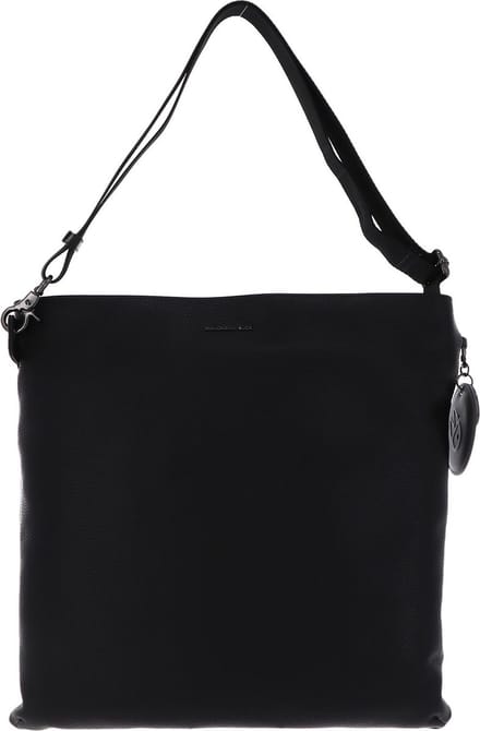 MANDARINA DUCK Leren Schoudertas Mellow Leather Crossover Bag Nero Zwart