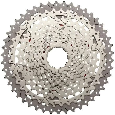 10-speed cassette Sunrace CS-MX3 11-46T - Zilver/Rood