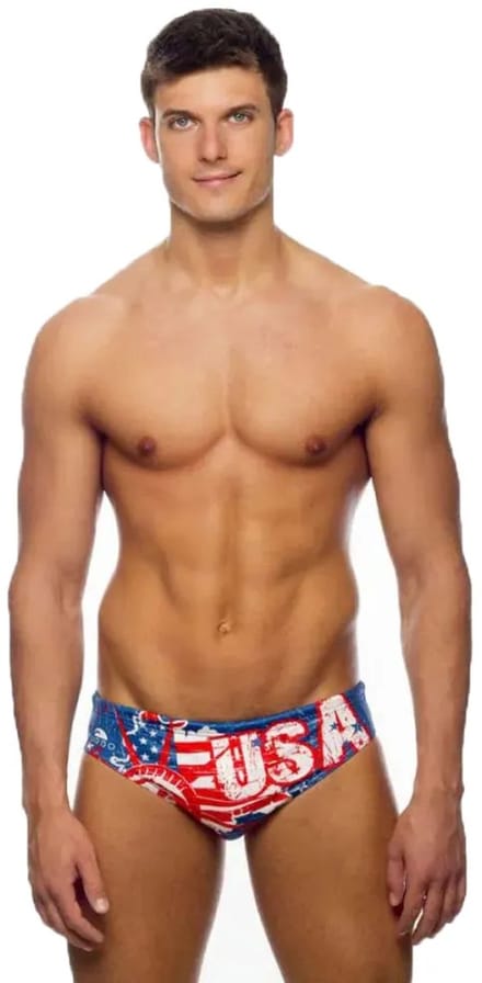 Turbo Usa Vintage Map 2013 Zwemslip Rood,Blauw S Man