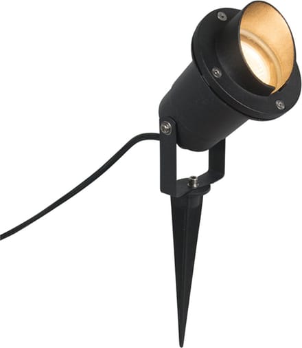 QAZQA Done - Prikspot buitenlamp - 1 lichts - Ø 100 mm - zwart