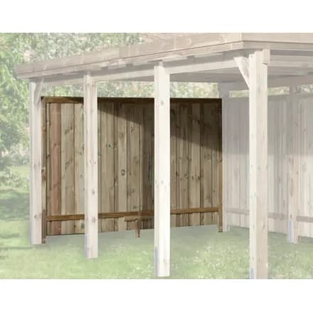 Weka Achterwand Carports Hout 28mm