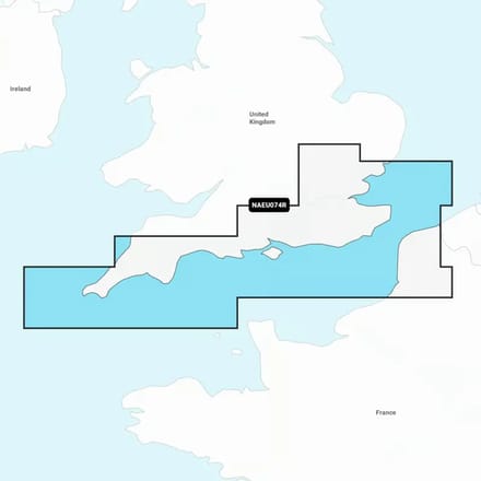 Kaart zuidkust Engeland Navionics Regular SD