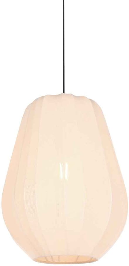 Hanglamp Sable 4124CR - crème linnen kap Ø27 cm, hoogte instelbaar van 40 tot 150 cm, trendy design - Anne Light Home