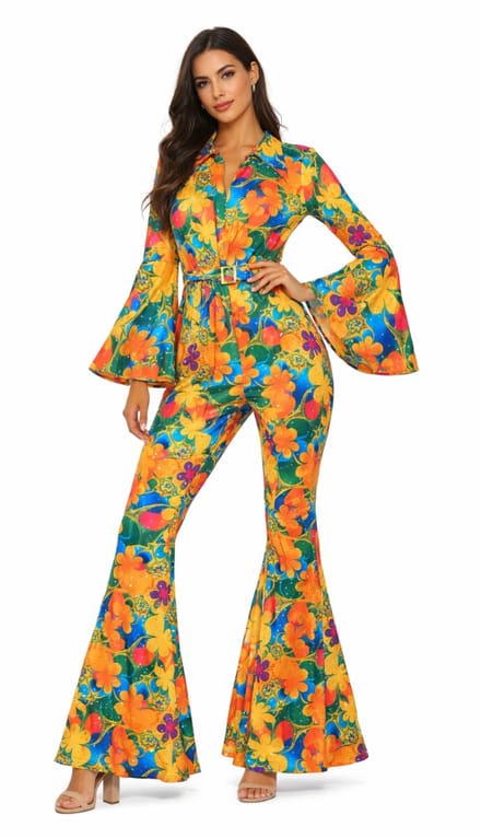 Catsuit Roar Volwassenen Vrouwen Multi Kleuren Koningsdag Hippie Carnaval Maat M