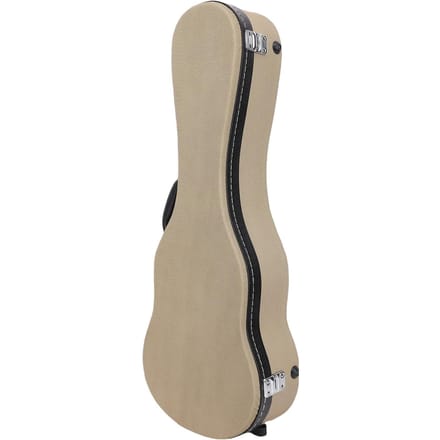 Boîte rigide pour ukulélé 23 pouces Housse de transport protectrice Épaisse avec serrure Lin pour petite guitare beige