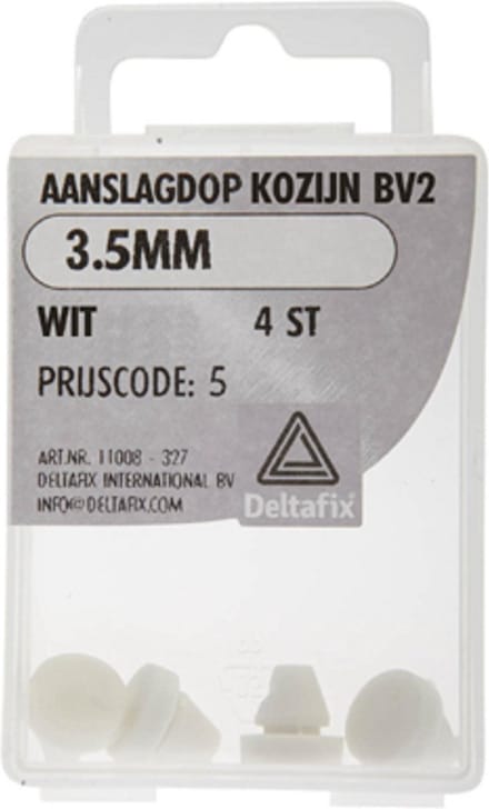 AANSLAGDOP BERKVENS 3.5MM   RAL 9010 4 ST