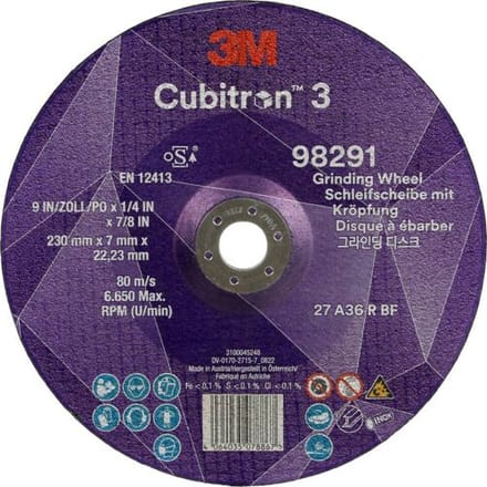 Cubitron 98291 Typ 27 Afbraamschijf Diameter 230 mm Boordiameter 22.23 mm 10 stuk(s)