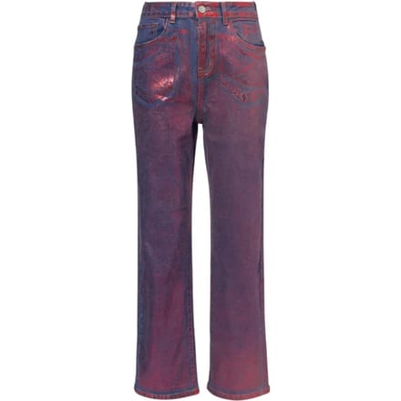 AmyLynn Dames Lupe Metallic 5 Pocket Jeans (Rood)