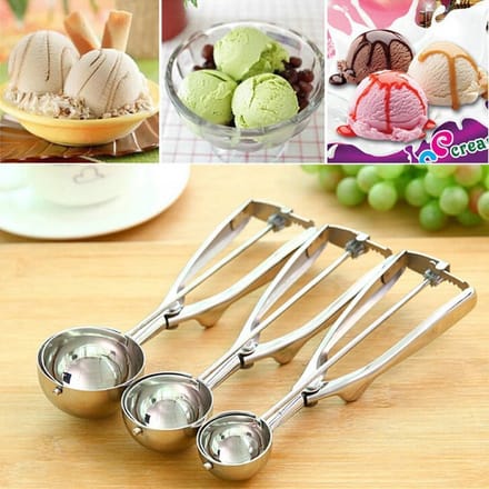 Cuillères à glace en acier inoxydable [5cm avec bol]