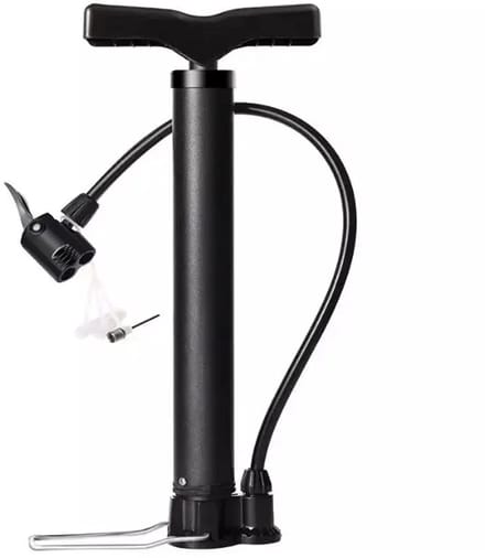SCH® Fietspomp - Fietspomp met Drukmeter - Fietspompen - Zwart- 13cm x 13cm x 32cm; 200 g