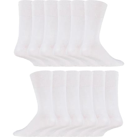 IOMI - 12 paar Gentle Grip Top Diabetische Sokken - Wit