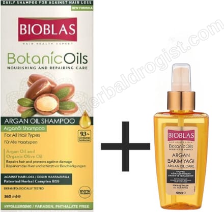 Bioblas Arganolie Shampoo+Arganolie (Herstellende en Hydraterende Shampoo.Anti-Haaruitval) - haarverzorging