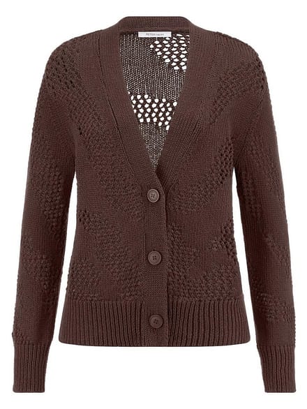 Vest V-hals Van Peter Hahn bruin