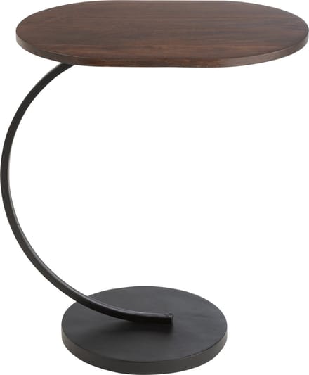 J-Line bijzettafel Swoosh - ijzer/hout - bruin/zwart