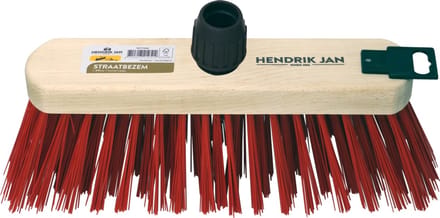 Hendrik Jan - Straatbezem - Harde kunstvezels - Met steelhouder