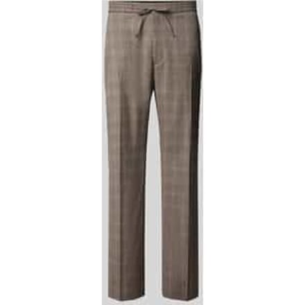 straight fit stoffen broek met persplooien model 'Cove'