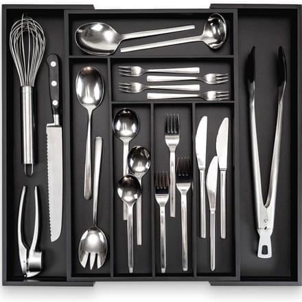MRKK® Bestekbak 47 Diep - Lade Organizer - Besteklade - Zwart