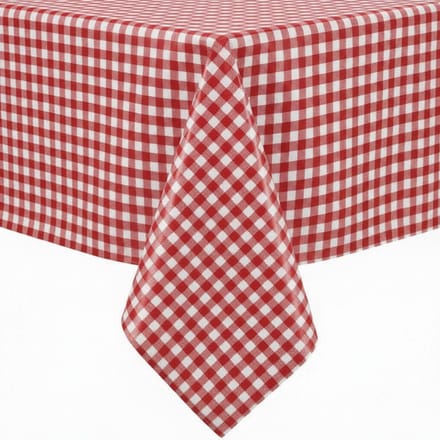 Protecttable - Tafelzeil Kleine Ruit Rood 140x250cm - Tafelkleed Afwasbaar - Kunststof
