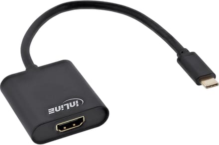 InLine USB-C - HDMI 4K 60Hz adapter | zwart | 0,20 meter