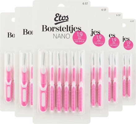 Etos Borsteltjes Nano 1,9 MM - 6 x 6 stuks