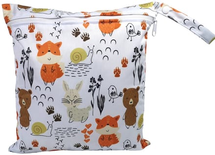 Strandtas met ritssluiting – Waterdichte strandtas – Luiertas – 28x30 cm –Beer dier K219