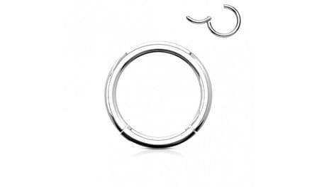 Titanium piercing ring high quality 0.8x7 mm - zilver - LMPiercings
