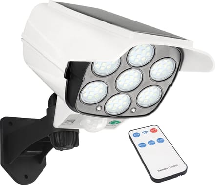 SONO - LED-lamp op zonne-energie, 5W - IP44 - Helder wit - dummycamera, bewegingssensor - Wit