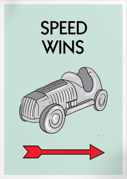 Speed Wins (Monopoly) | Poster | B2: 50 x 70 cm