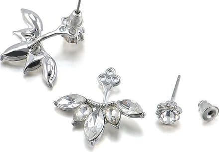 Sieraden - Oorbellen - Knopjes - Diamantje - Zilverkleurig