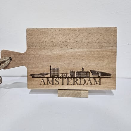 borrelplank beukenhout skyline Amsterdam 59 cm