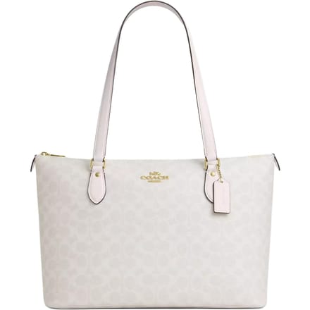 Coach Klassiek Logo Tote Bag Dames tote bags Krijtwit CW381-IMXU5 Basic Set (Bag+Dust Bag) white