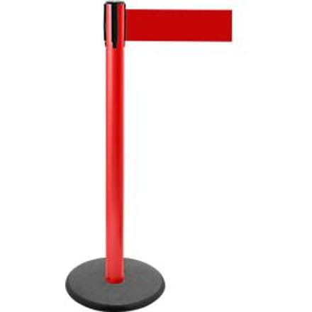 Afzetpaal met trekband GLA 29, rood, trekband rood