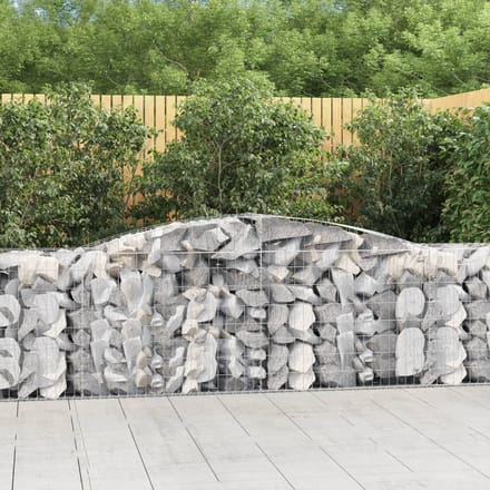 vidaXL - Schanskorven - 20 - st - gewelfd - 400x50x80/100 - cm - ijzer