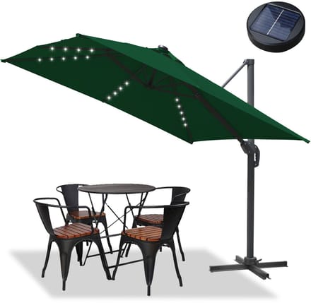 Parasol Groen met geïntegreerde LED lampjes