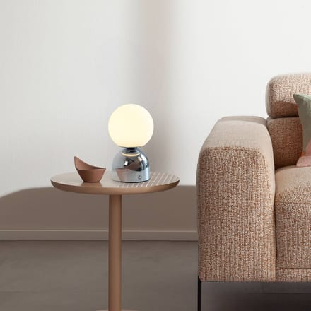 Schöner Wohnen LED tafellamp op accu RUDI, chroom, hoogte 20 cm, CCT, touchdimmer