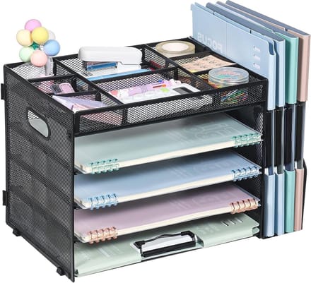 Bureau Organizer - Documentenhouder Opbergrek - Kantoor Organiseren - 5 Lagen Gaas