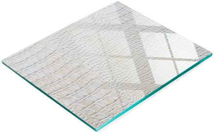 Decoratieve glazen snijplank met krokodillenprint, 60x52 cm