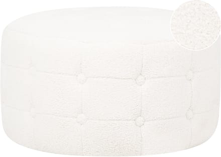 TAMPA - Poef - Wit - Bouclé