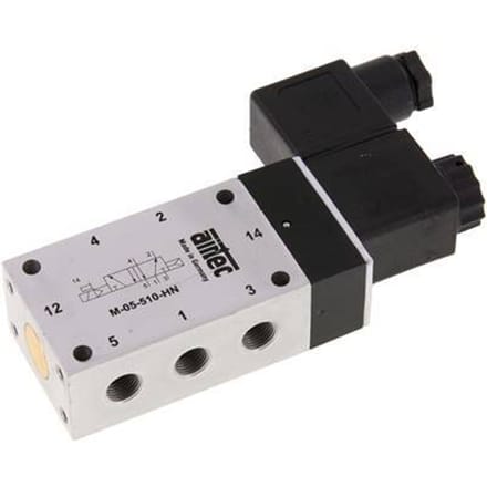 5/2 G1/8'' Magneetventiel 24V DC 2-10bar/28-140psi Airtec
