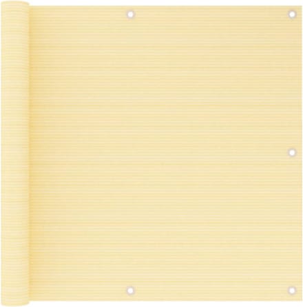 vidaXL - Balkonscherm - 90x600 - cm - HDPE - beige