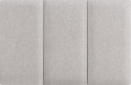 Gestoffeerde wandpanelen Carpino set van 3 stof 60x30 cm grijs [neu.haus]