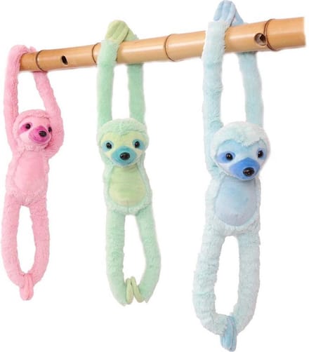 PIA Soft Toys-Set van 3 Pluche Luiaard Knuffels 3 ass. 42 cm