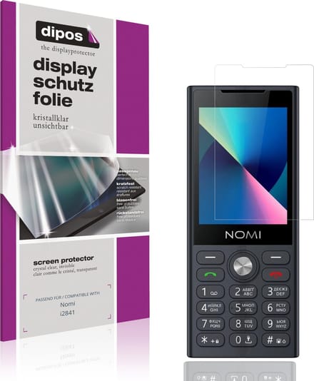 dipos – 4x Beschermfolie geschikt voor Nomi i2841 | Krasbestendige & heldere Screenprotector Ultra-Thin