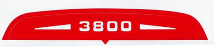 sticker luchtfilterdeksel 3800 rood en wit voor solex 3800 nieuw