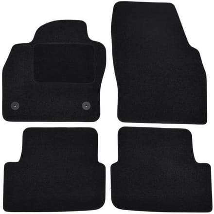 Tapis de sol - Skoda - Fabia - Velours noir - 4 pièces - Ajustement précis